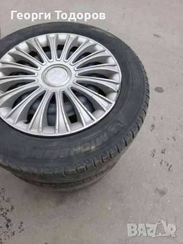 4бр.Гуми Мишелин летни 185/65/15 6 мм, с джанти, снимка 3 - Гуми и джанти - 51947553