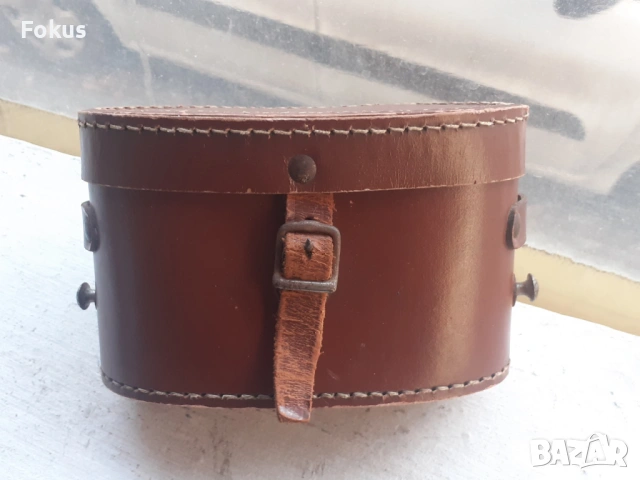 Стар английски кожен калъф за бинокъл