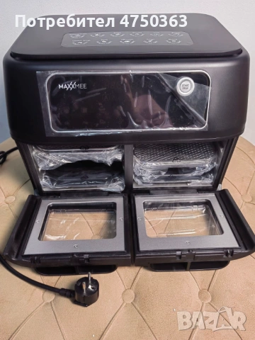 Фритюрник Air fryer MaXXMEE 11л, нов, 2400W, снимка 2 - Фритюрници - 53654313
