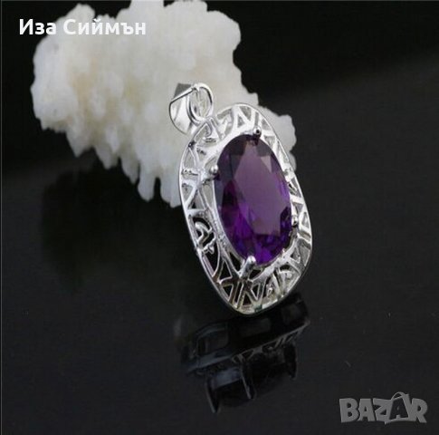 Сребърни колиета без синджирче, снимка 6 - Колиета, медальони, синджири - 34191435