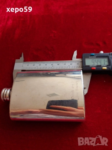 Сребърна бутилка за уиски-MAPPIN&WEBB,Hip Flask Silver/чаша,сребро,кана/, снимка 3 - Други - 52335981