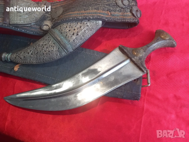 Голям Стар Ханджар, Джамбия Сърмен Колан , Сребро, снимка 5 - Антикварни и старинни предмети - 53481681