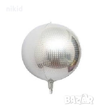 4D Диско топка кръгъл фолио фолиев балон хелий или въздух парти рожден ден, снимка 3 - Други - 26352928