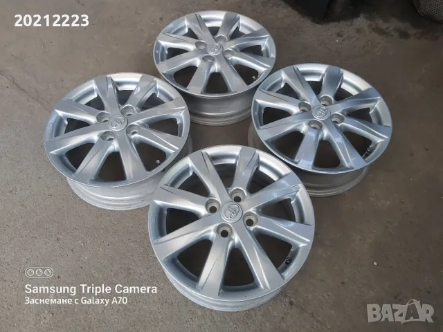 4 броя алуминиеви джанти за Toyota Yaris,Toyota Yaris-Hybrid 15, снимка 6 - Гуми и джанти - 50401577