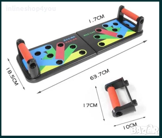 Преносим комплект дъска за лицеви опори, снимка 4 - Фитнес уреди - 42630606