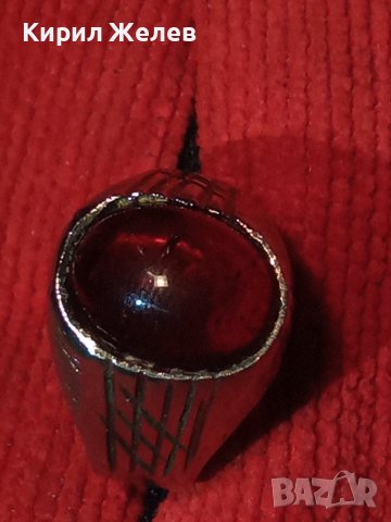 КРАСИВ КЛАСИЧЕСКИ АРИСТОКРАТИЧЕН ПРЪСТЕН от ПОСРЕБРЕНА БЛАГОРОДНА СТОМАНА с ПОЛИРАН КРИСТАЛ 17646, снимка 18 - Пръстени - 39976872