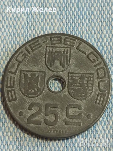 Стара монета 25 сантима 1942г. Кралство Белгия Крал Леополд трети 31698, снимка 3 - Нумизматика и бонистика - 48763587