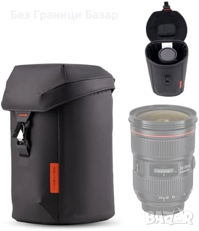 Нова чанта Калъф за обектив DSLR с магнитно закопчаване и омекотена подплата