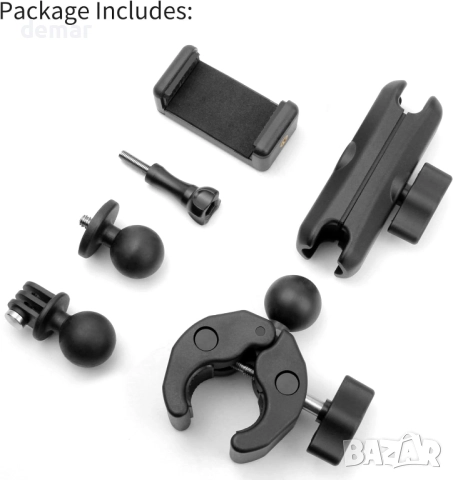 SOONSUN Супер скоба за закрепване с двойни 360° сферични глави и държач за телефон, снимка 8 - Селфи стикове, аксесоари - 51718600