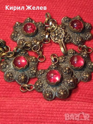 ВЪЗРОЖДЕНСКА БРОНЗОВА ФИЛИГРАННА ОРНАМЕНТИРАНА ОГЪРЛИЦА СТАРА МАЙСТОРСКА РЯДКА ИЗРАБОТКА ЕТНО 17639, снимка 3 - Антикварни и старинни предмети - 31358787