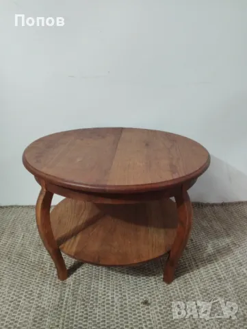 Стара дъбова маса за кафе, снимка 4 - Маси - 48485881