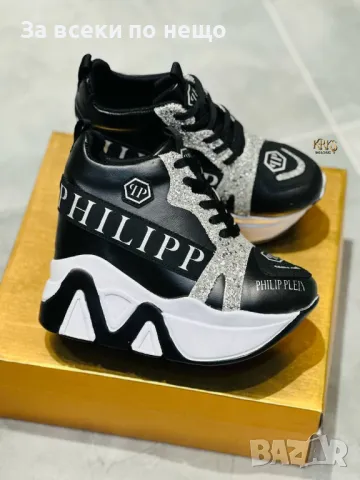 Philipp Plein Дамски Маратонки На Платформа👟Дамски Спортни Обувки Филип Плейн Код D2009, снимка 2 - Маратонки - 49382777