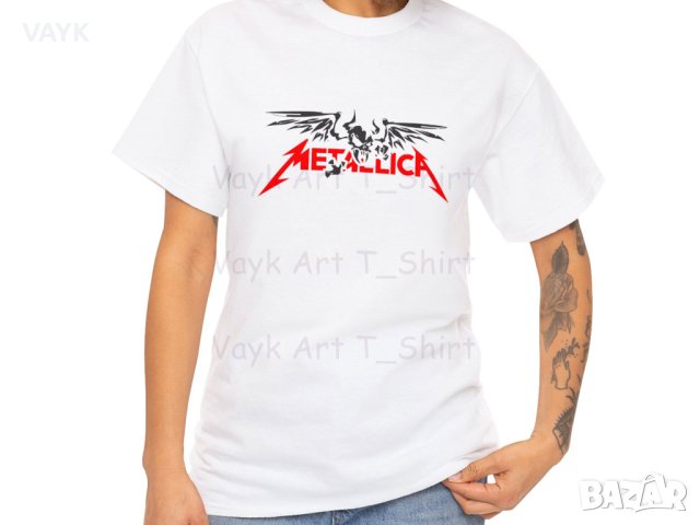Тениска с декоративен печат - Metallica Skulled, снимка 11 - Тениски - 44215399