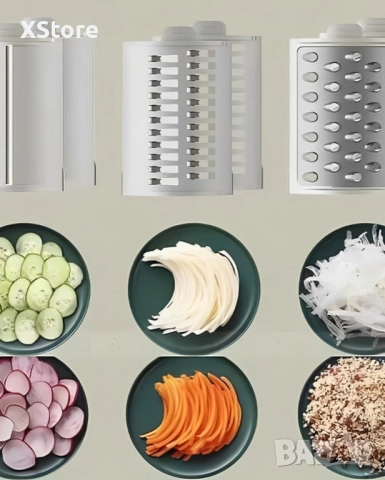 Мултифункционална електрическа резачка-ренде за зеленчуци, снимка 2 - Други - 52518256