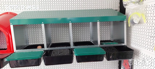 Полог с колектор, Гнездо за кокошки с 4 отделения #39502