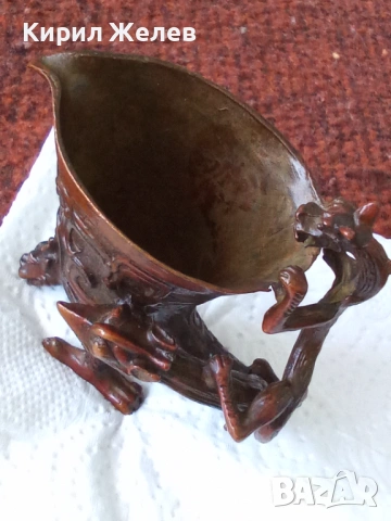 Китайска бронзова чаша 45874, снимка 6 - Колекции - 53754611