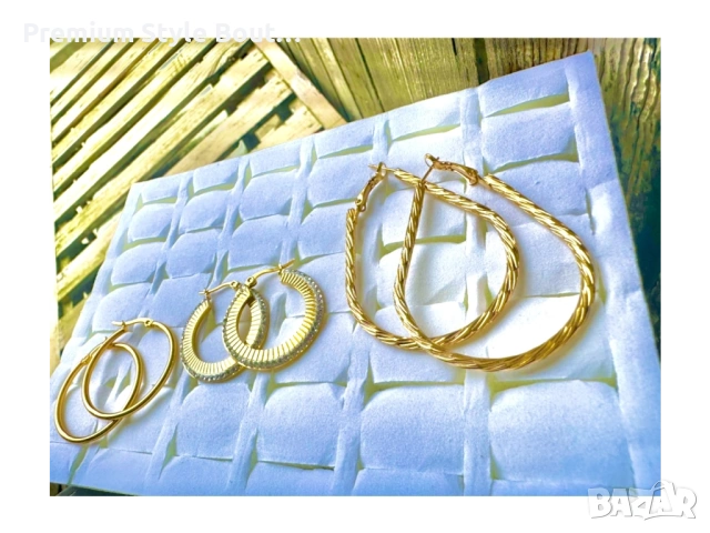 комплект обеци от медицинска стомана 