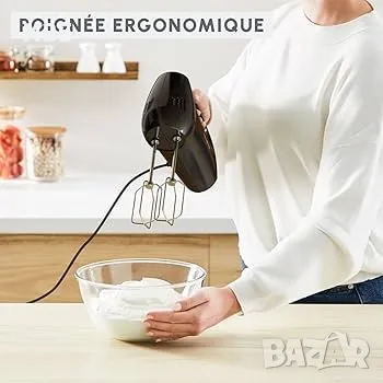 Moulinex Quick Mix, Ръчен миксер, 300 W, бъркалки и куки за тесто от неръждаема стоман, снимка 4 - Миксери - 48913312