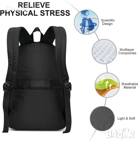 Ученическа чанта Caran Y с голям капацитет Унисекс, снимка 4 - Раници - 41167182