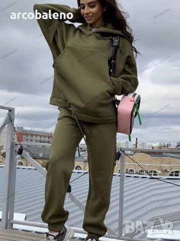 Дамски есенно-зимен ежедневен комплект от две части, 4цвята, снимка 8 - Комплекти - 39018781