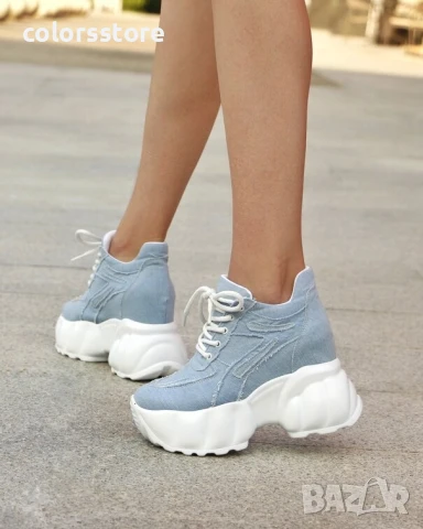 Кецове на платформа - деним - PA90

, снимка 2 - Кецове - 50815541