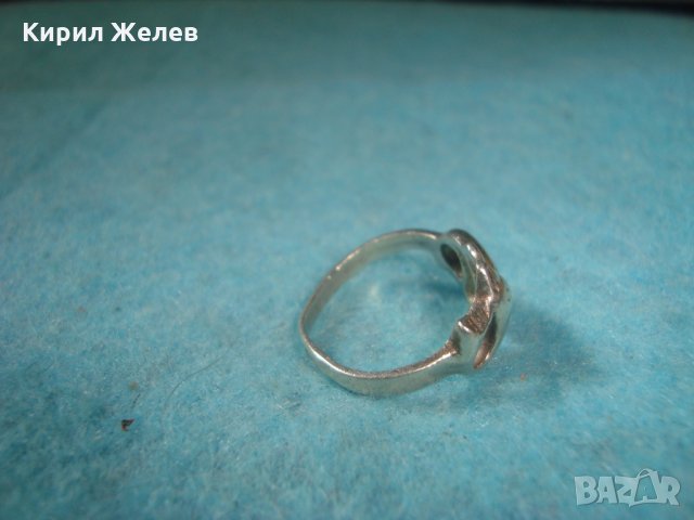 СТАР СРЕБЪРЕН ПРЪСТЕН СРЕБРО 925 ДЕЛФИНЧЕТА РЪЧНА ХУДОЖЕСТВЕНА МАЙСТОРСКА ИЗРАБОТКА АНГЛИЯ 25966, снимка 10 - Пръстени - 35746656