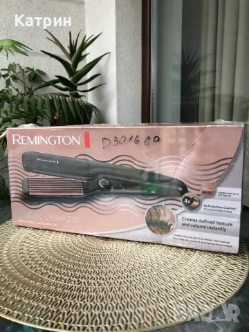 Преса за Вафли Remington Ceramic Crimp 220 S3580 за обем и текстура, снимка 4 - Преси за коса - 55953040