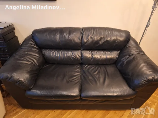 диван от естествена кожа , снимка 1