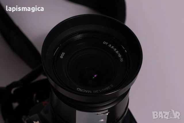 Sony A100 с обектив 18-70mm, снимка 5 - Фотоапарати - 53651983