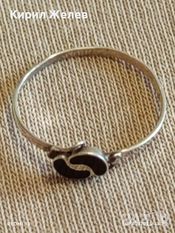 Елегантен нежен сребърен пръстен с черен емайл стил и класа 52376, снимка 8 - Пръстени - 52689337