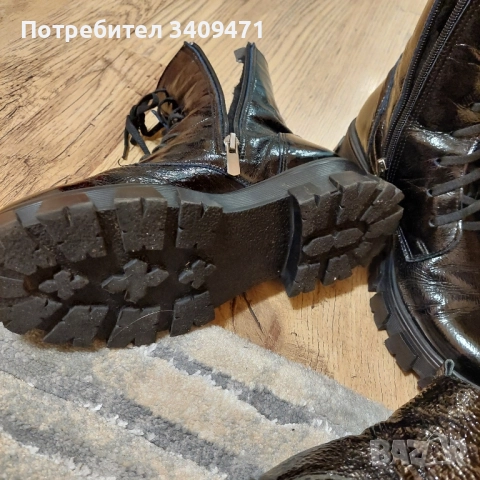 Дамск боти от естествен лак, снимка 2 - Дамски боти - 52255152