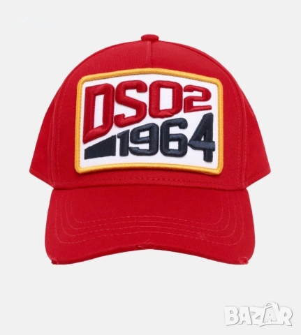 НОВА Dsquared2 DSQ2 1964 Червена Шапка с козирка ОРИГИНАЛ Рядка с етикети