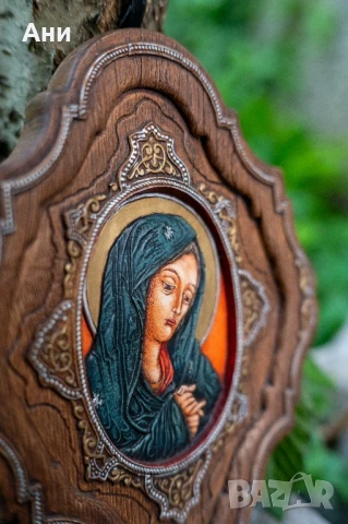 Икона Уникат Дева Мария Младенеца Св. Петка Николай Кашев, снимка 6 - Икони - 51027251