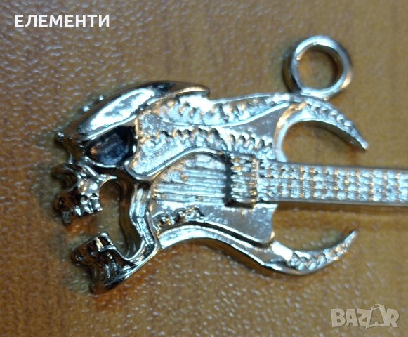 Метален Елемент - КИТАРА, снимка 2 - Колиета, медальони, синджири - 35690129