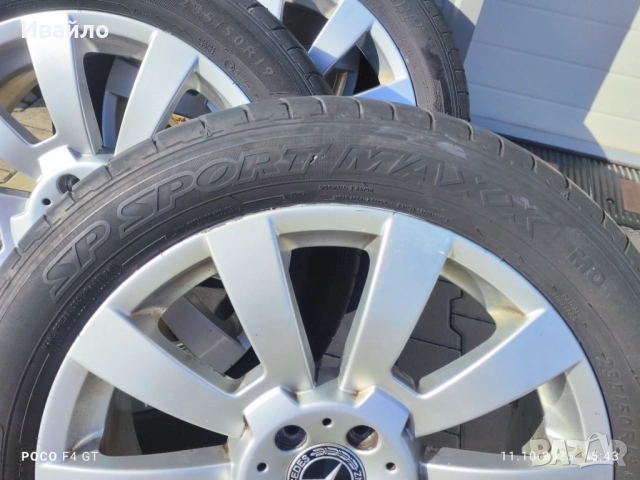 Джанти 19" спорт пакет с летни гуми за Mercedes GLK, снимка 2 - Гуми и джанти - 52049663