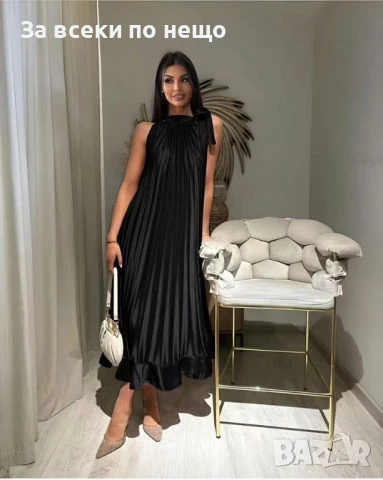 Дамска Дълга Рокля Солей - Налични Различни Цветове Код A677, снимка 5 - Рокли - 50706198