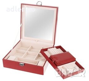 Кутия за бижута Beautylush, бордо, елегантна кутия за бижута и аксесоари, снимка 2 - Други - 35742154