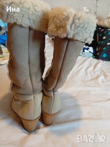 Д.ботуши агнешка кожа с вълна, снимка 4 - Дамски ботуши - 52838723