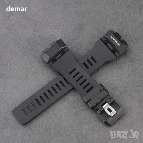 Мека силиконова резервна каишка за мъжки часовник Casio GBD-100, черна, снимка 6 - Мъжки - 51416373