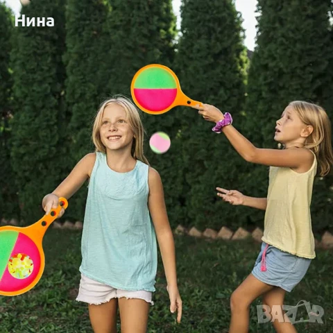 Спортен комплект 2 в 1 ракета с топки за хващане