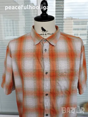 Jack Wolfskin  Outdoor - мъжка карирана риза за спорт туризъм и планина размер XL , снимка 2 - Ризи - 49782155