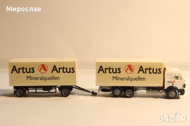 HERPA H0 1/87 MERCEDES BENZ TIR КОЛИЧКА КАМИОН МОДЕЛ, снимка 5 - Колекции - 53757516