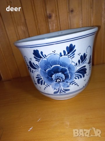 Старинна  порцеланова кашпа ДЕЛФТ, снимка 5 - Вази - 44385600