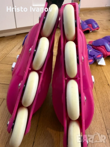 Детски Ролери Play 3 + 3бр. Протектори, Розово/Лилави - 40лв, снимка 9 - Ролери, кънки - 52415907