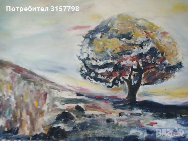 стара картина-пейзаж, снимка 2 - Картини - 34120182