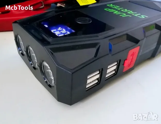 Мултифункционален автомобилен стартер Jump Starter 18000mAh, 12V, Максимален ток 2000A, снимка 5 - Аксесоари и консумативи - 47429691