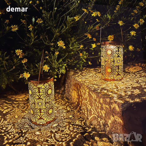 Слънчогледов соларен фенер, водоустойчива LED декоративна външна светлина, снимка 5 - Соларни лампи - 44736896