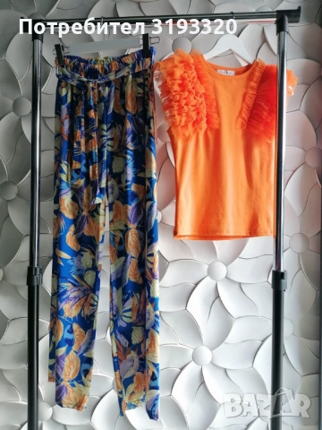  Дамски Топ с тюл , снимка 2 - Потници - 53569821