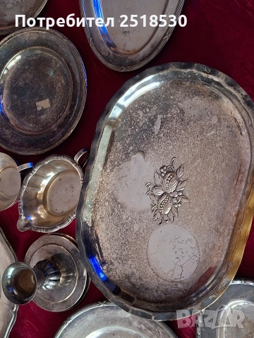 Посребрени старинни съдове, снимка 6 - Антикварни и старинни предмети - 53105557