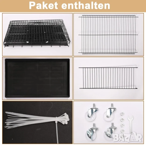 90х55х125см Голяма котешка клетка/ къща с 4 нива, стълбички и колела, снимка 11 - За котки - 52042776